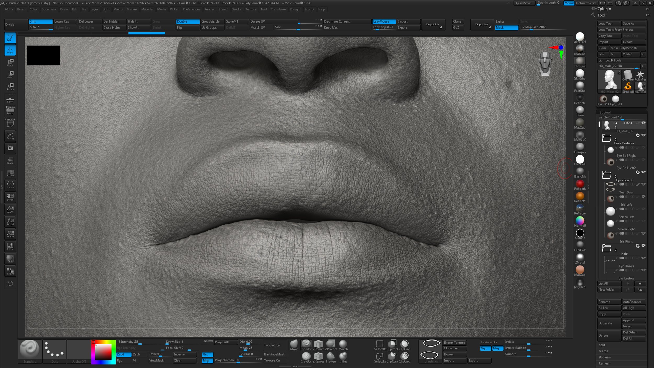Zbrush 3D Alpha skin download 3d head model scan